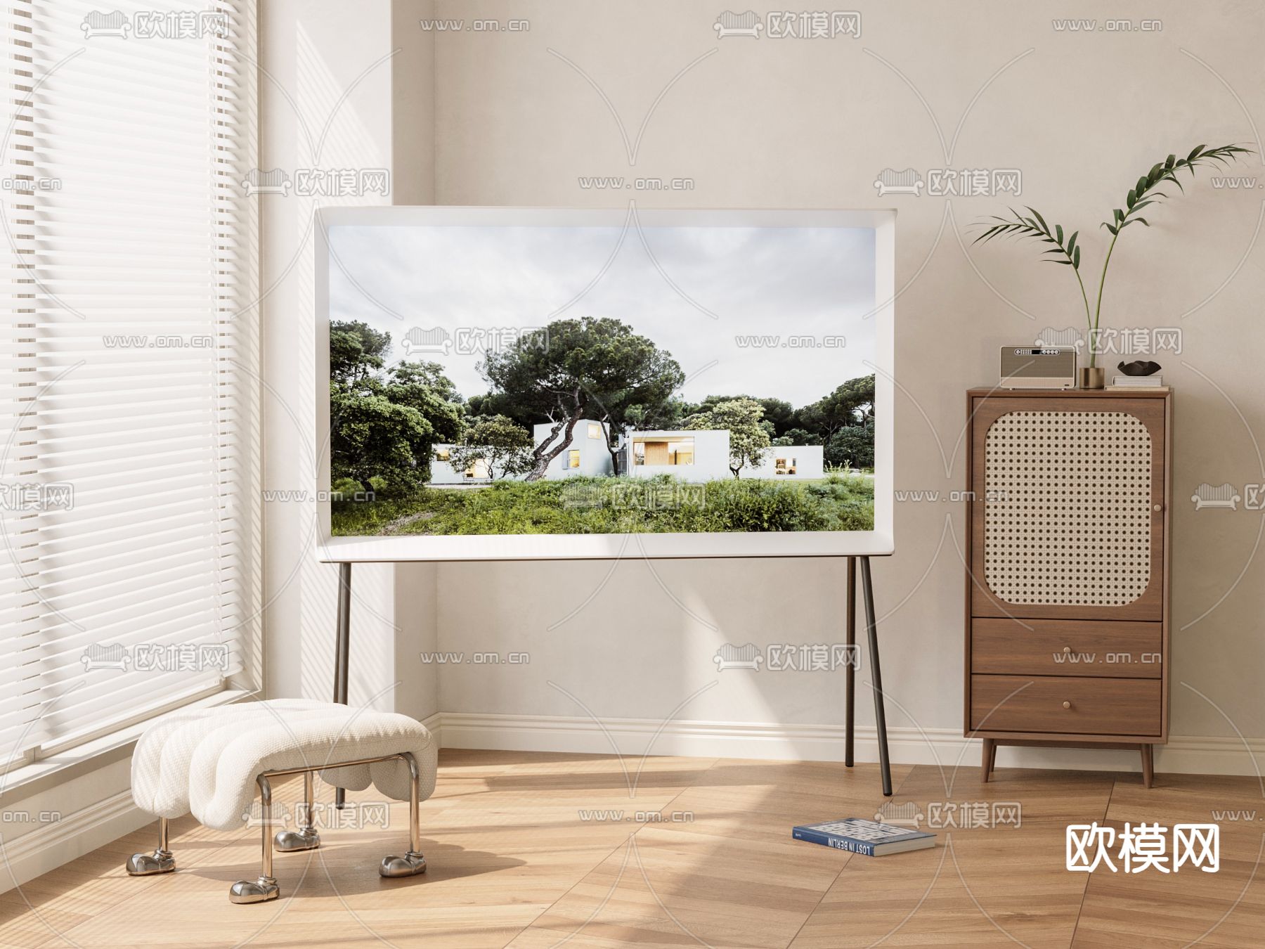 画境电视 支架电视3d模型下载