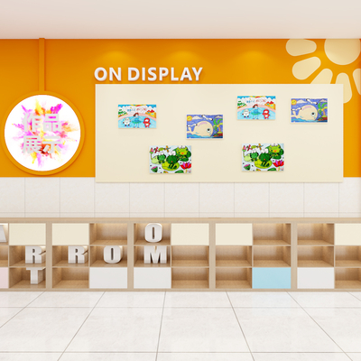  绘画教室 美术培训室su模型 