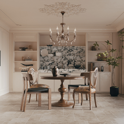 美式餐厅su模型