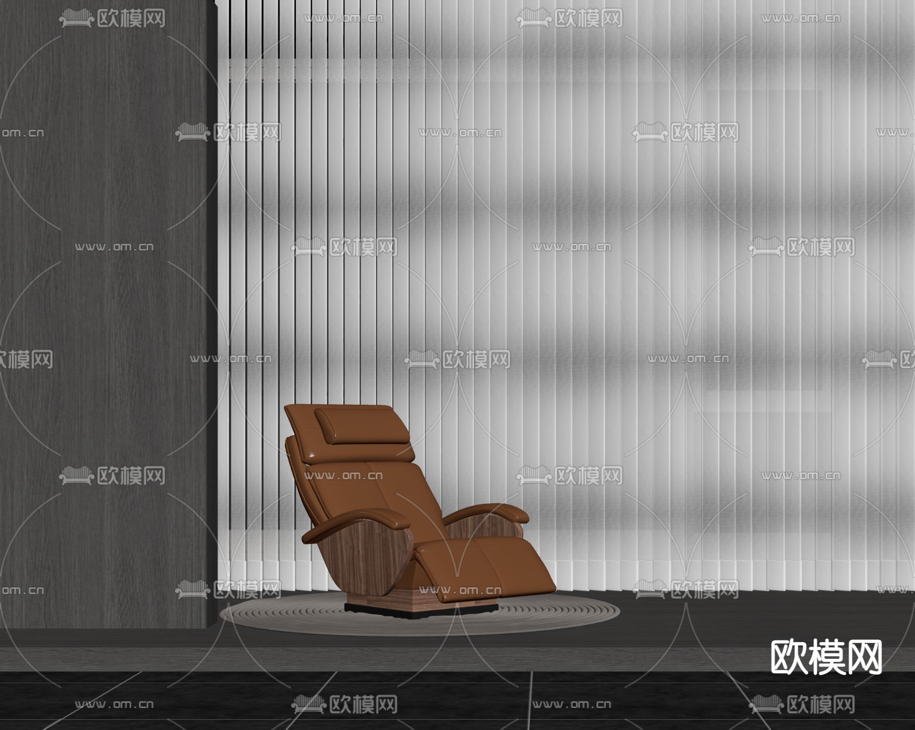 按摩椅su模型下载（渲染图1）