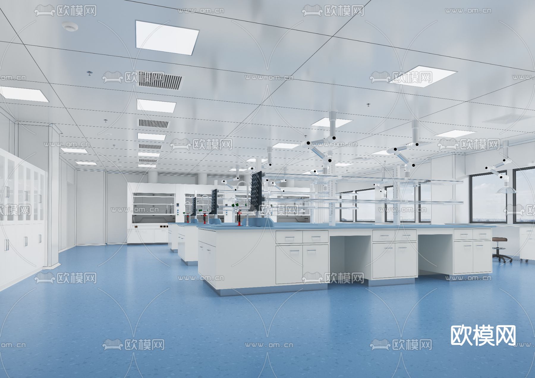 有机实验室3d模型下载（渲染图2）