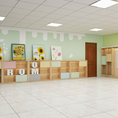  绘画教室 美术培训室su模型 