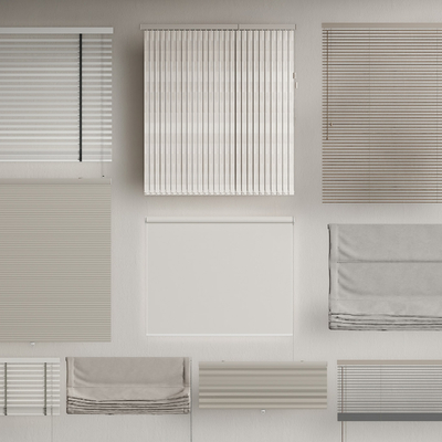 现代百叶帘 窗帘 卷帘su模型