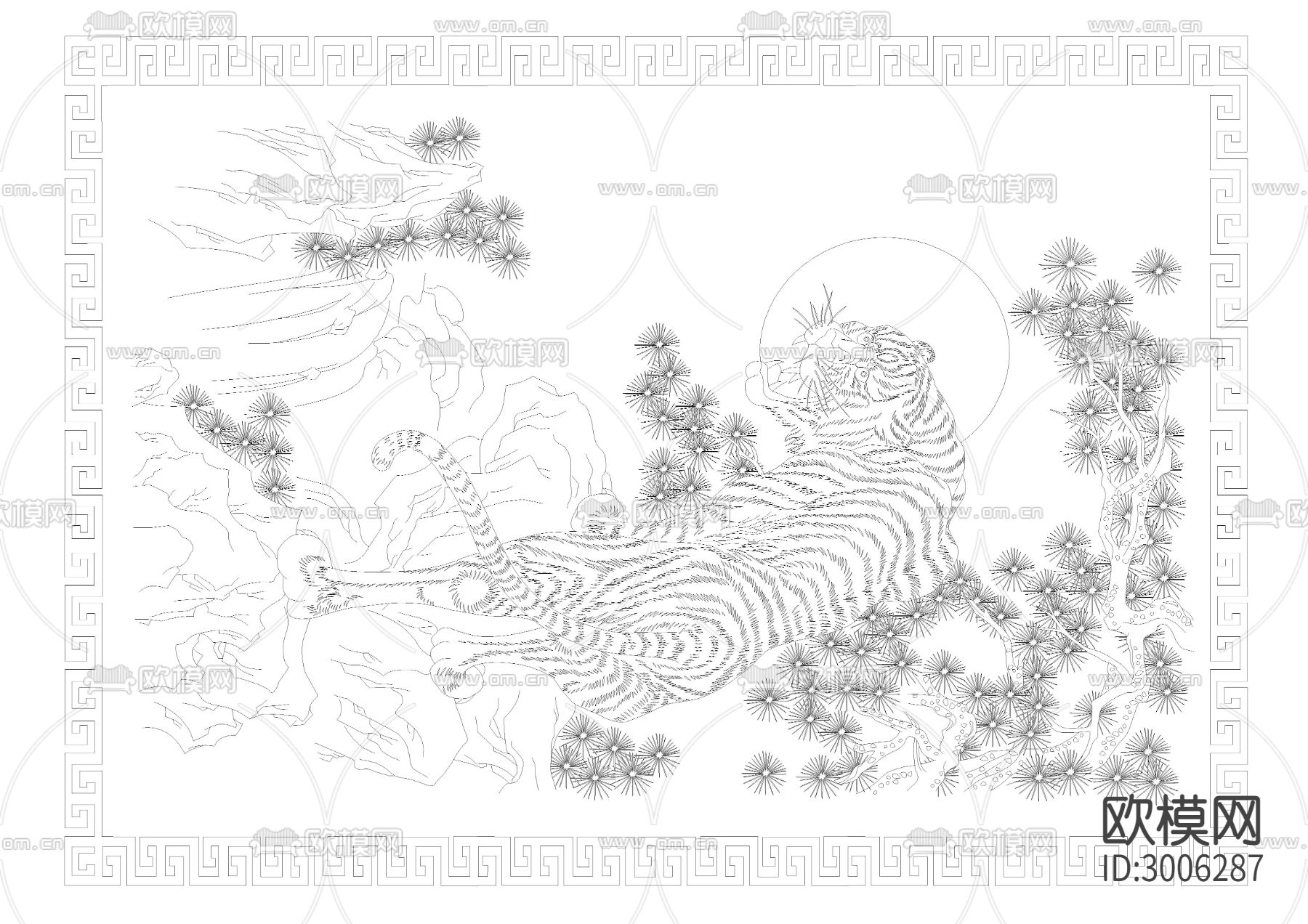 古花纹cad图库下载（渲染图10）