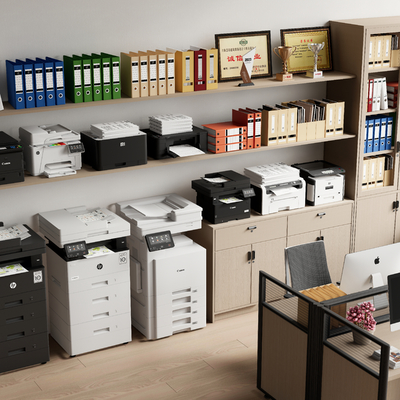  打印机 复印机 扫描机su模型 