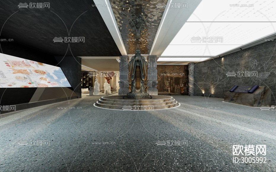 孔子歷史文化博物館效果圖下載(渲染圖7)