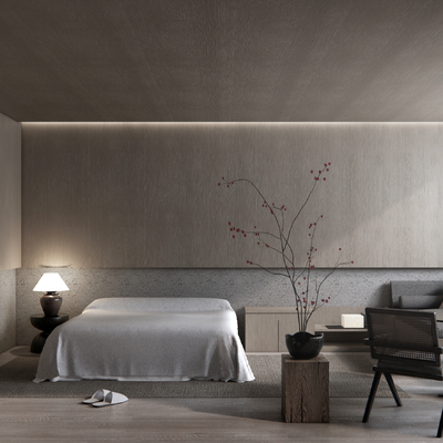  酒店民宿客房su模型 