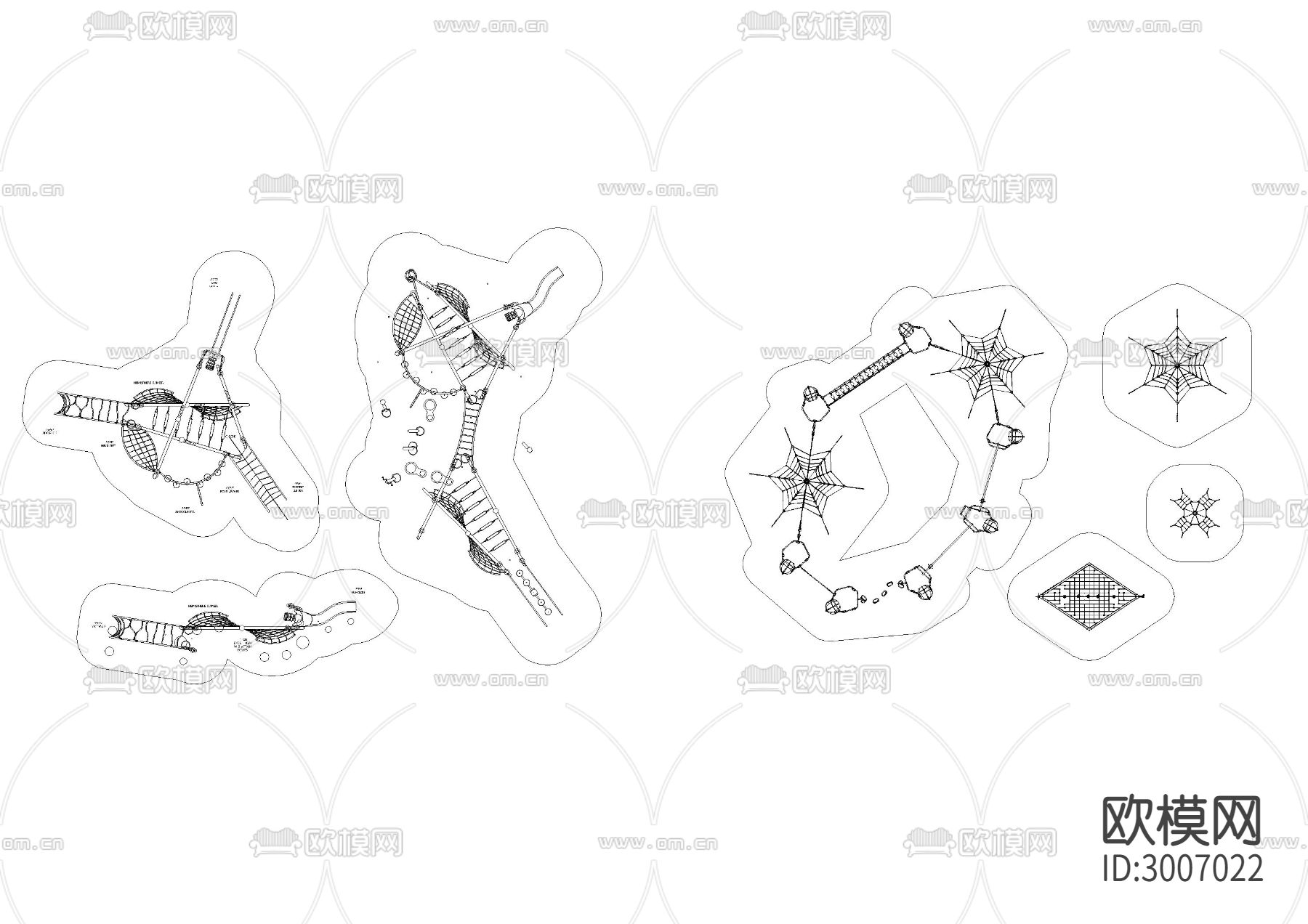 大型室内外娱乐设施cad图库下载（渲染图4）