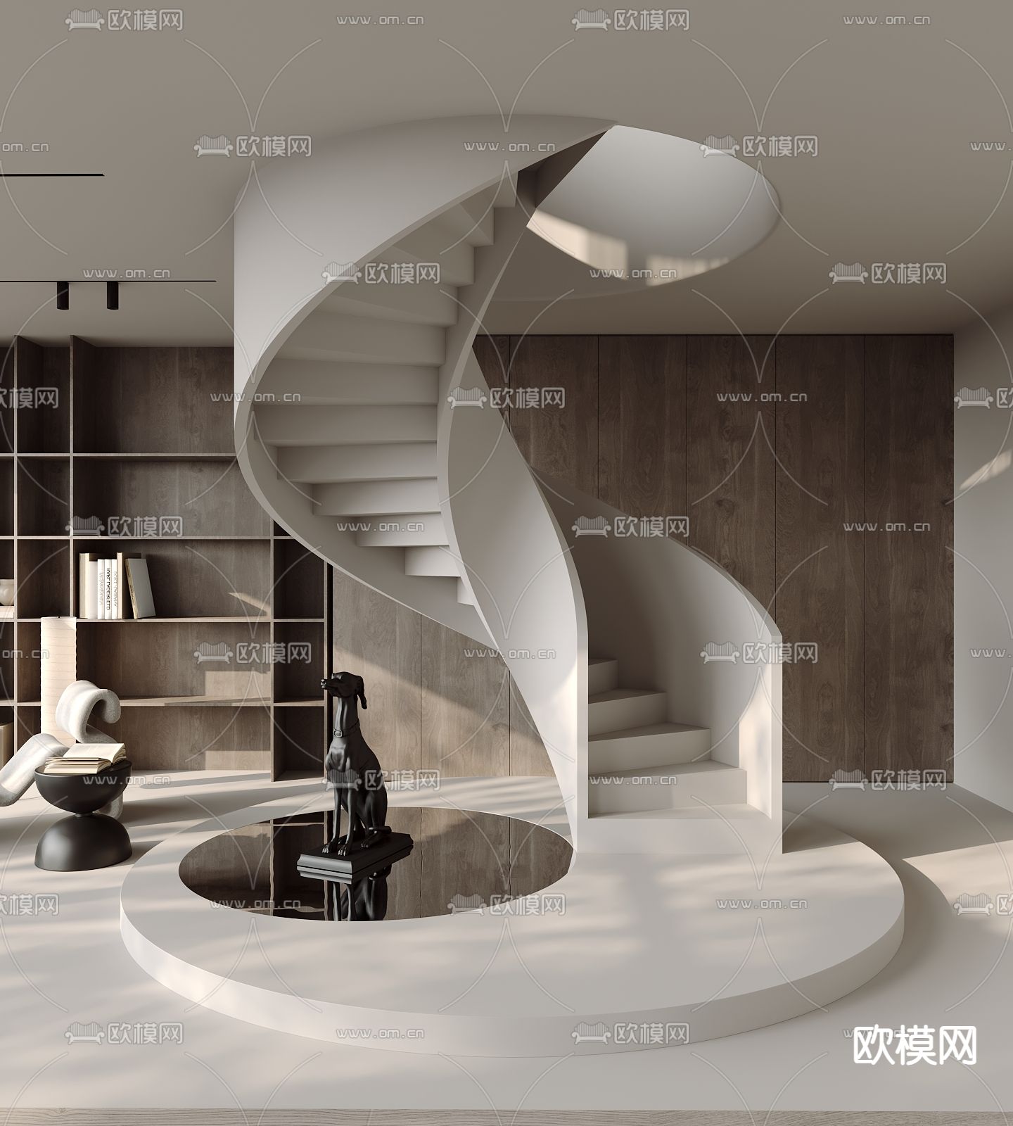 旋转楼梯3d模型下载