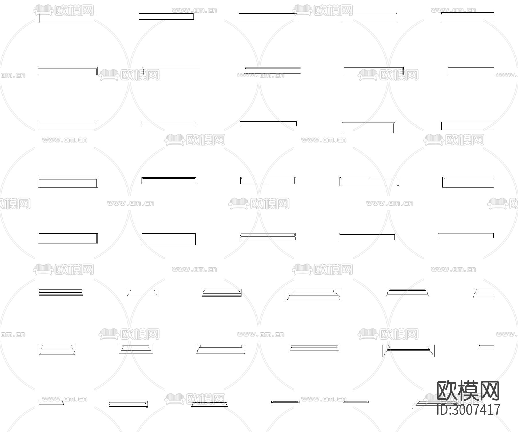 家装CAD立面构件动态图块cad图库下载（渲染图1）