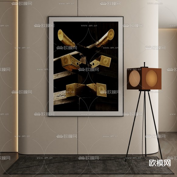 建筑画 装饰画3d模型下载