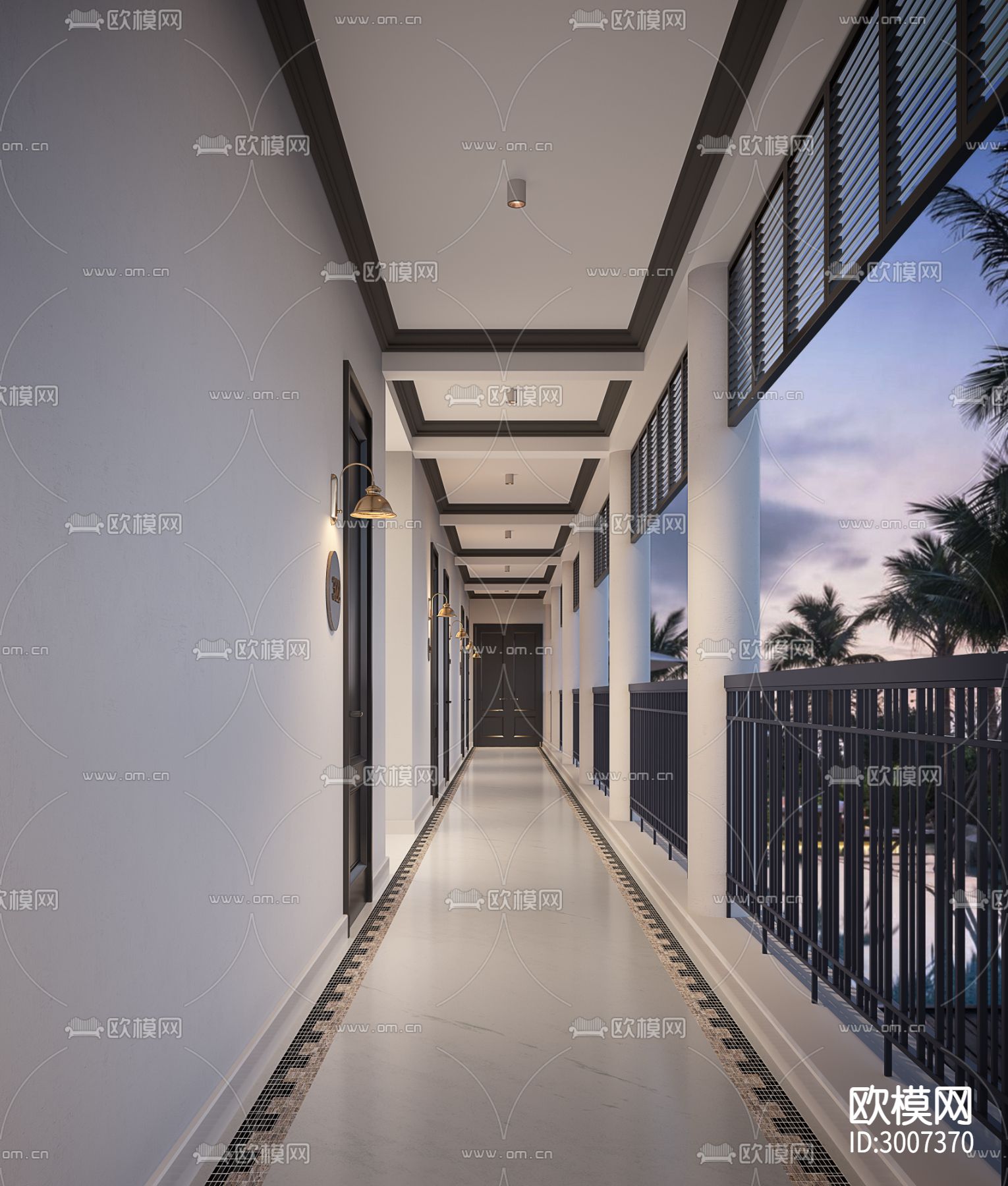 民宿cad施工图下载（渲染图2）