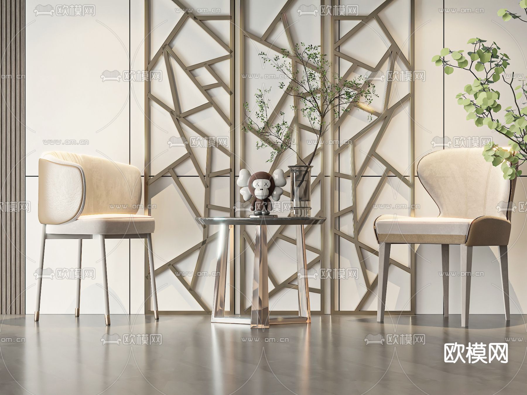 现代椅子 餐椅3d模型下载