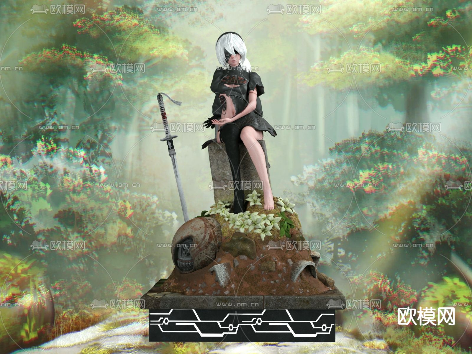 游戏人物 动漫人物3d模型下载（渲染图1）