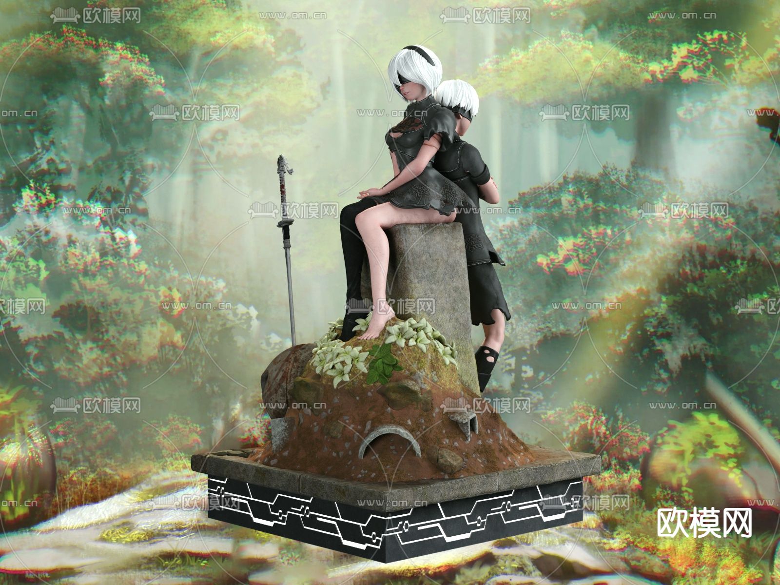 游戏人物 动漫人物3d模型下载（渲染图3）