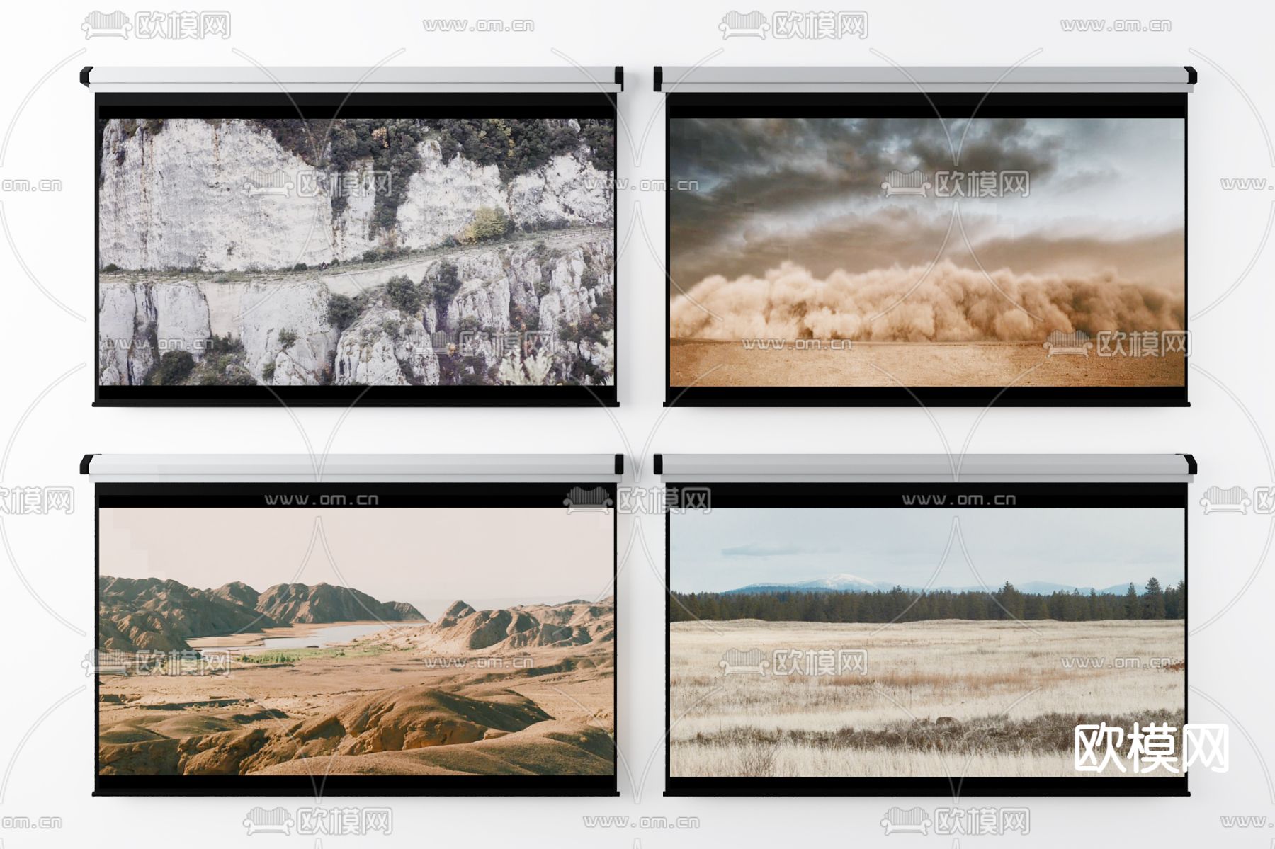 投影幕布3d模型下载