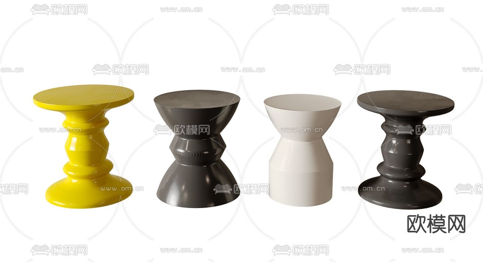 现代边几 角几 圆几 桌几3d模型下载