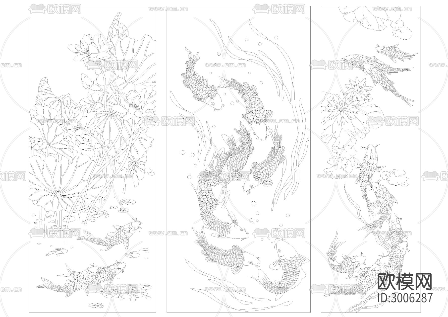 古花纹cad图库下载（渲染图1）