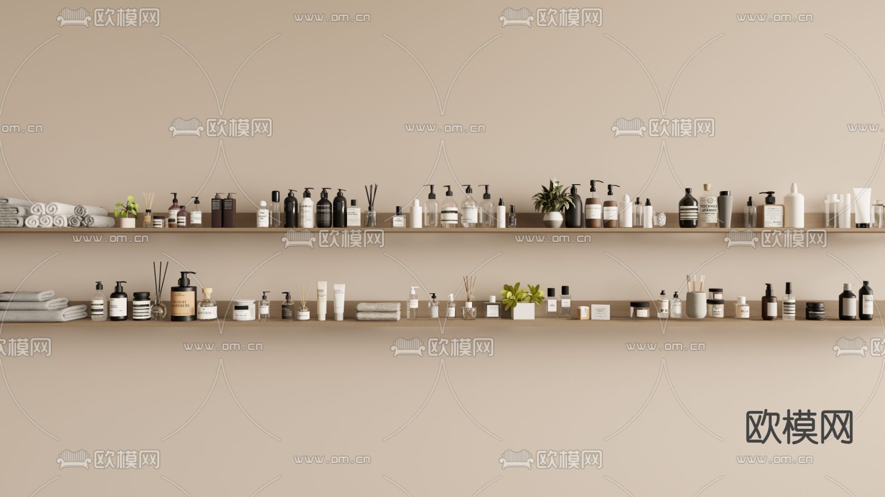 洗浴用品 化妆品 香薰 沐浴露3d模型下载