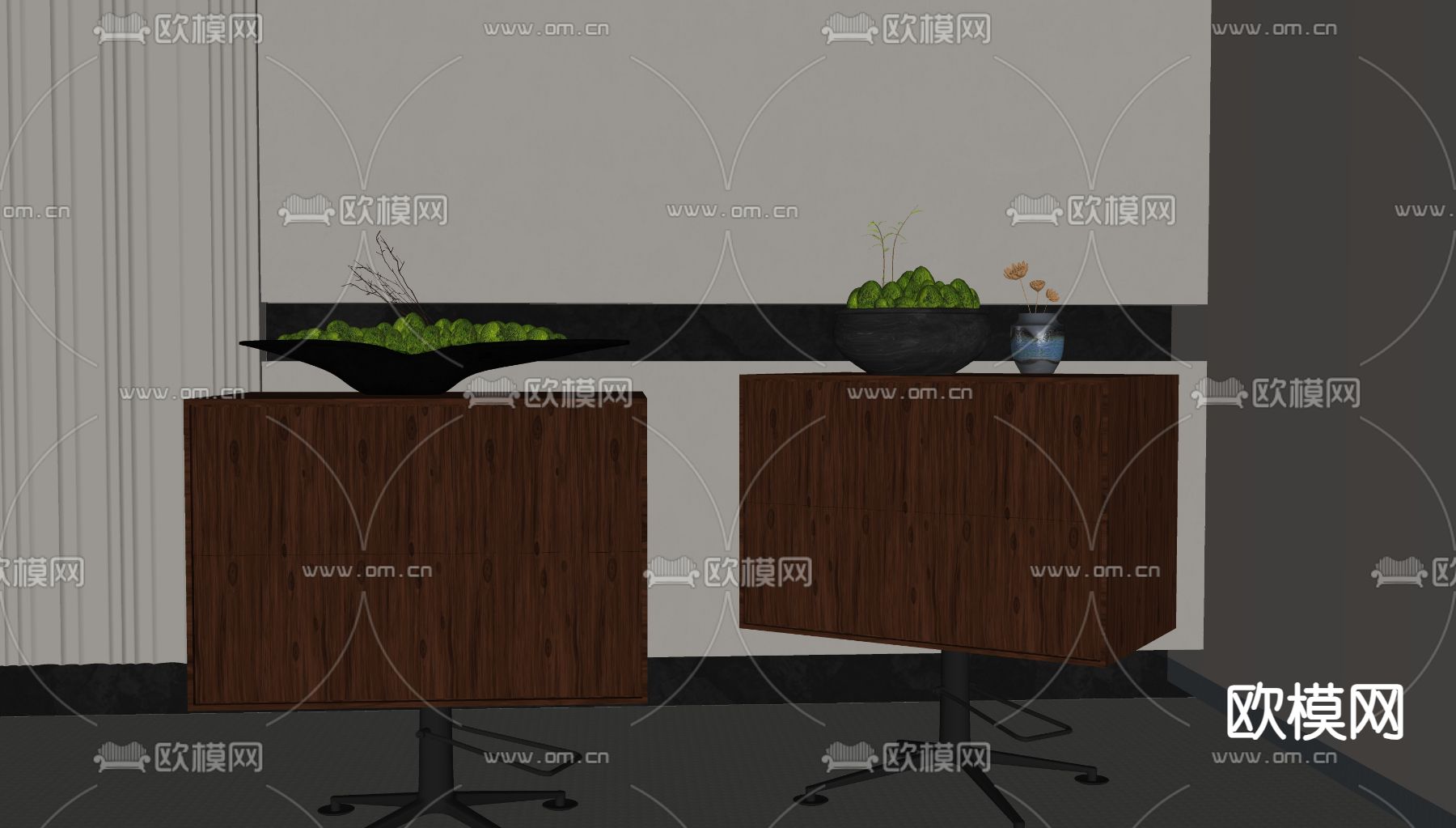 中古风边几su模型下载（渲染图1）