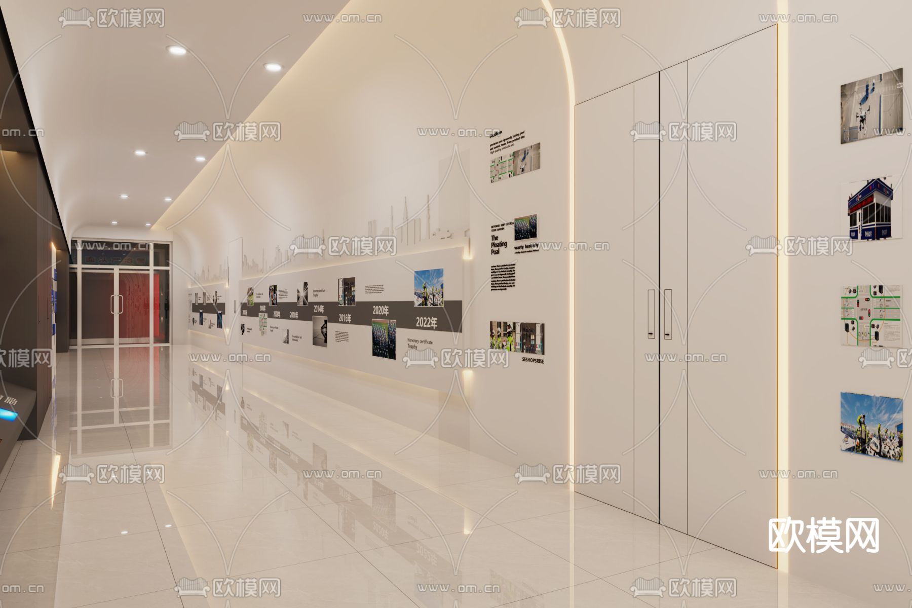 交警展厅 公安展厅3d模型下载（渲染图3）