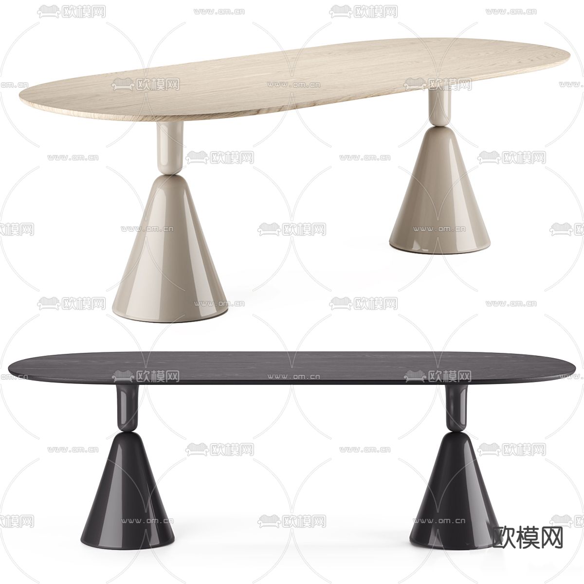 条形餐桌 餐台免费3d模型下载