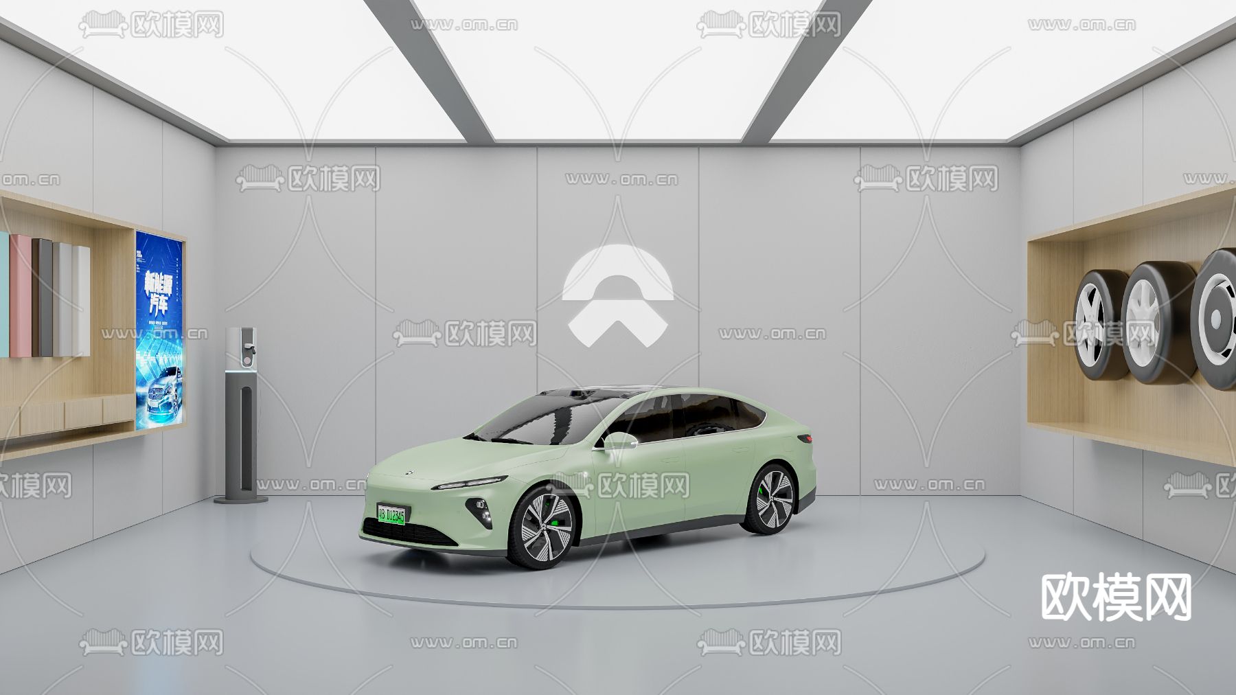 现代汽车售卖店su模型下载（渲染图2）