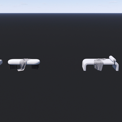 新中式长凳 床尾凳su模型 