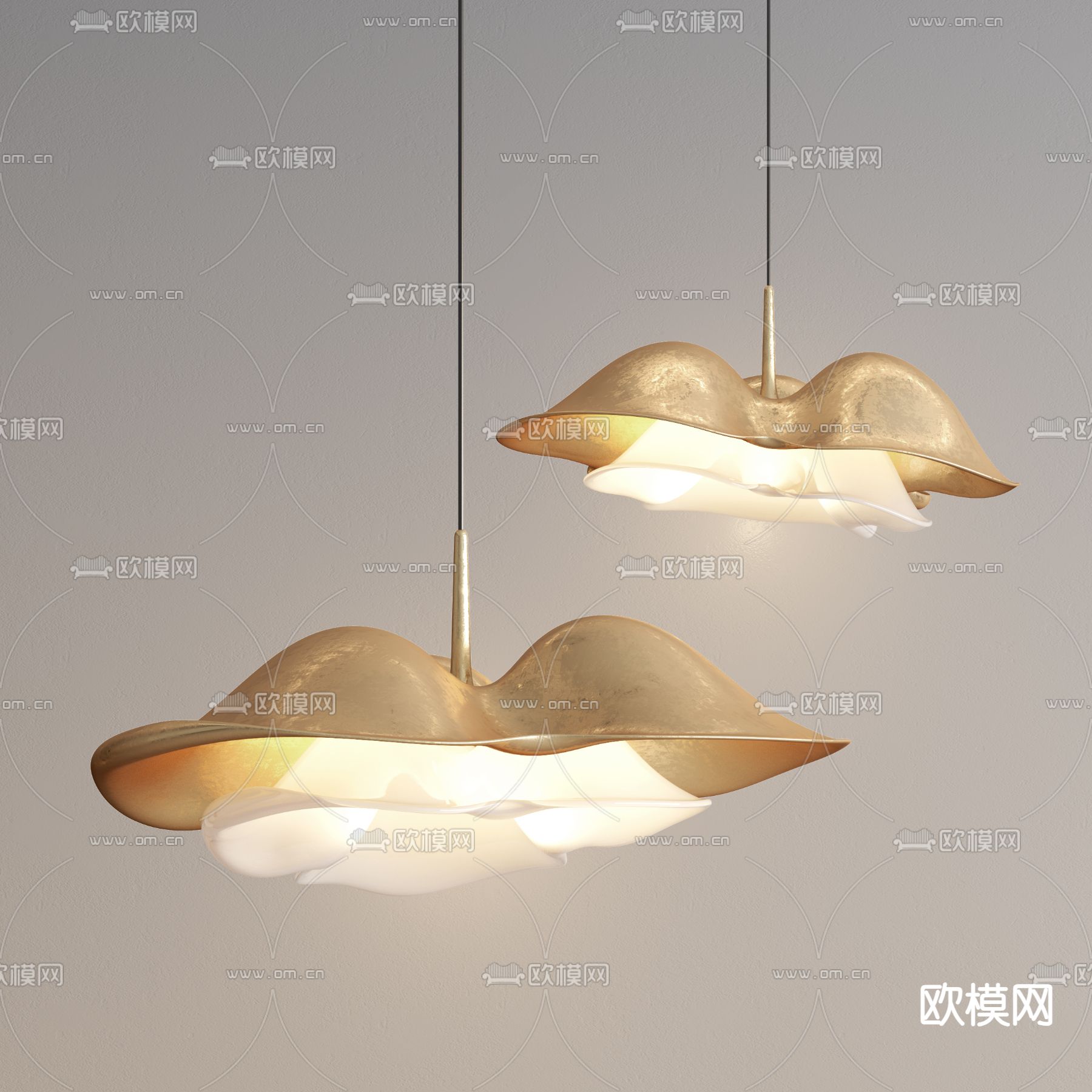 中古风吊灯su模型下载（渲染图3）