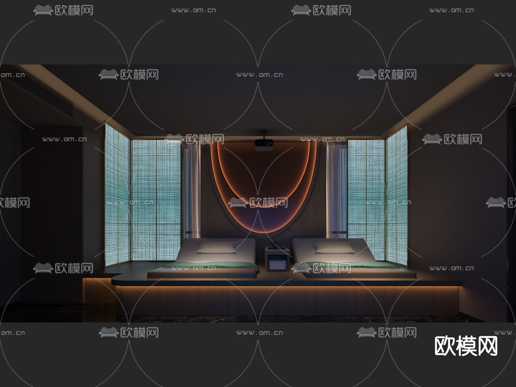 SPA护理房 美容院3d模型下载（渲染图1）