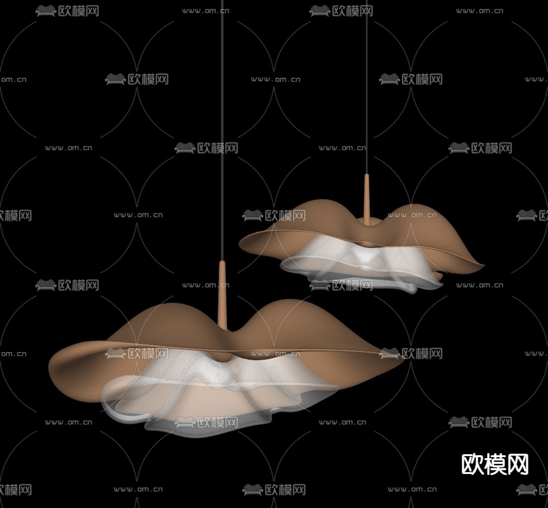 中古风吊灯su模型下载（渲染图1）