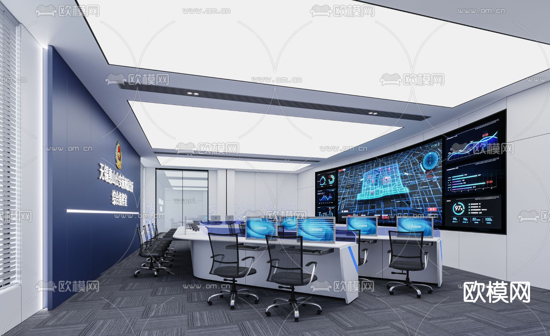 指挥控制室3d模型下载