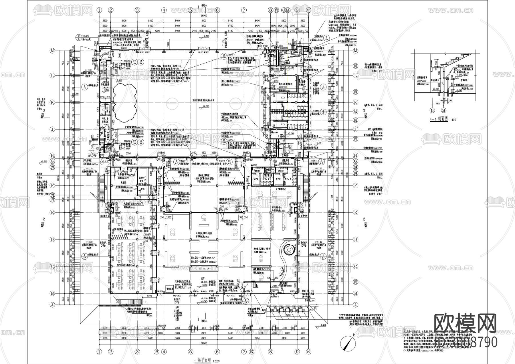 增城工厂新建多功能文体中心项目cad施工图下载（渲染图5）