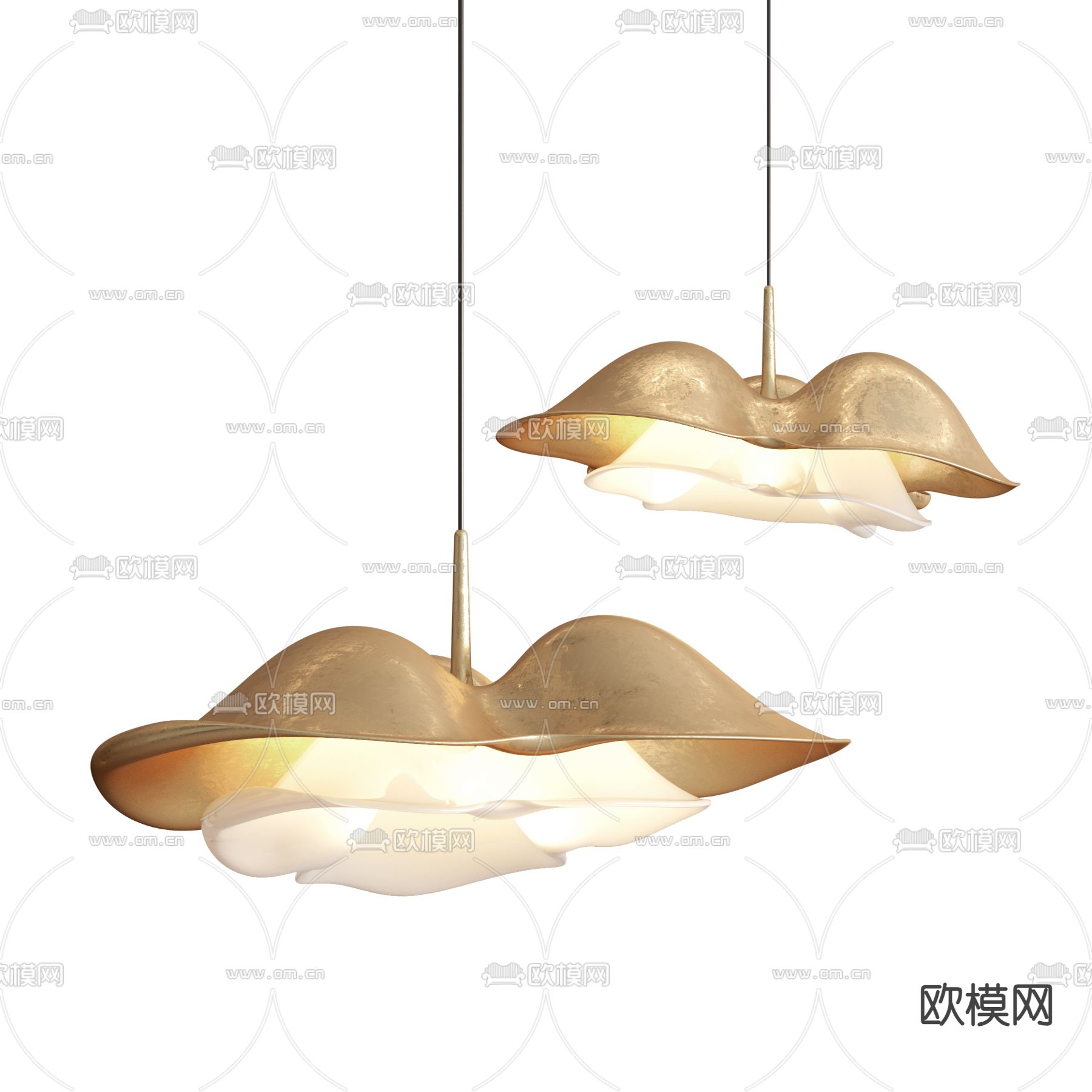 中古风吊灯su模型下载（渲染图2）