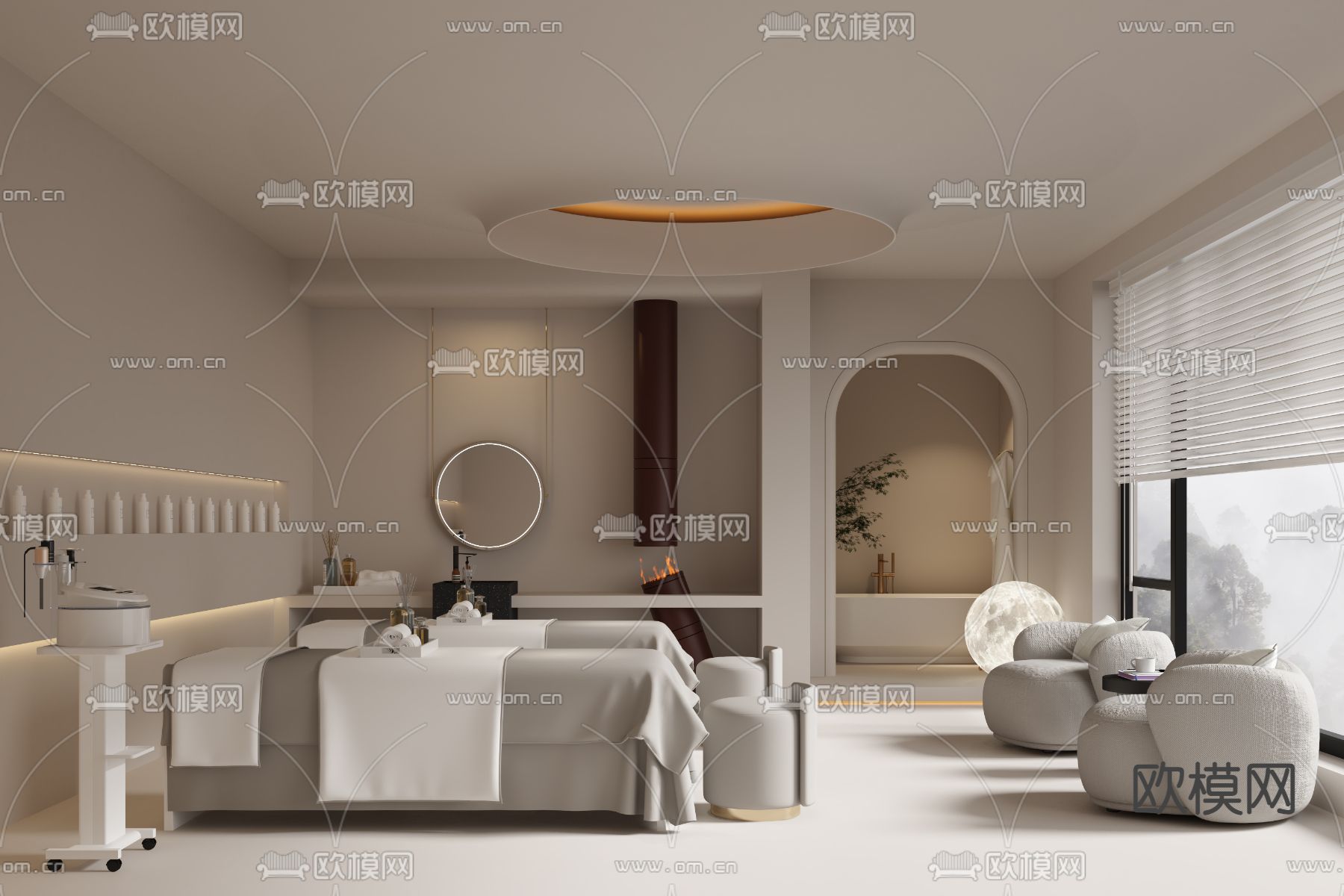 SPA护理房 美容院3d模型下载