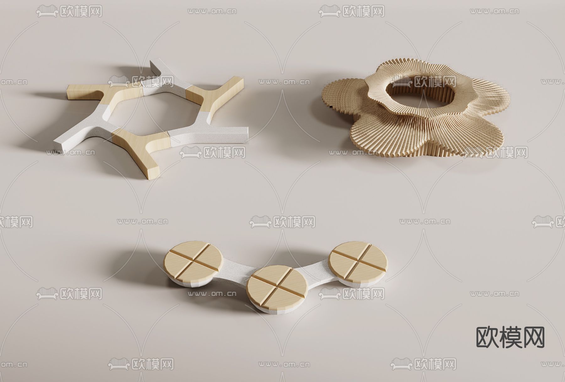 异形椅 景观椅 公共椅3d模型下载