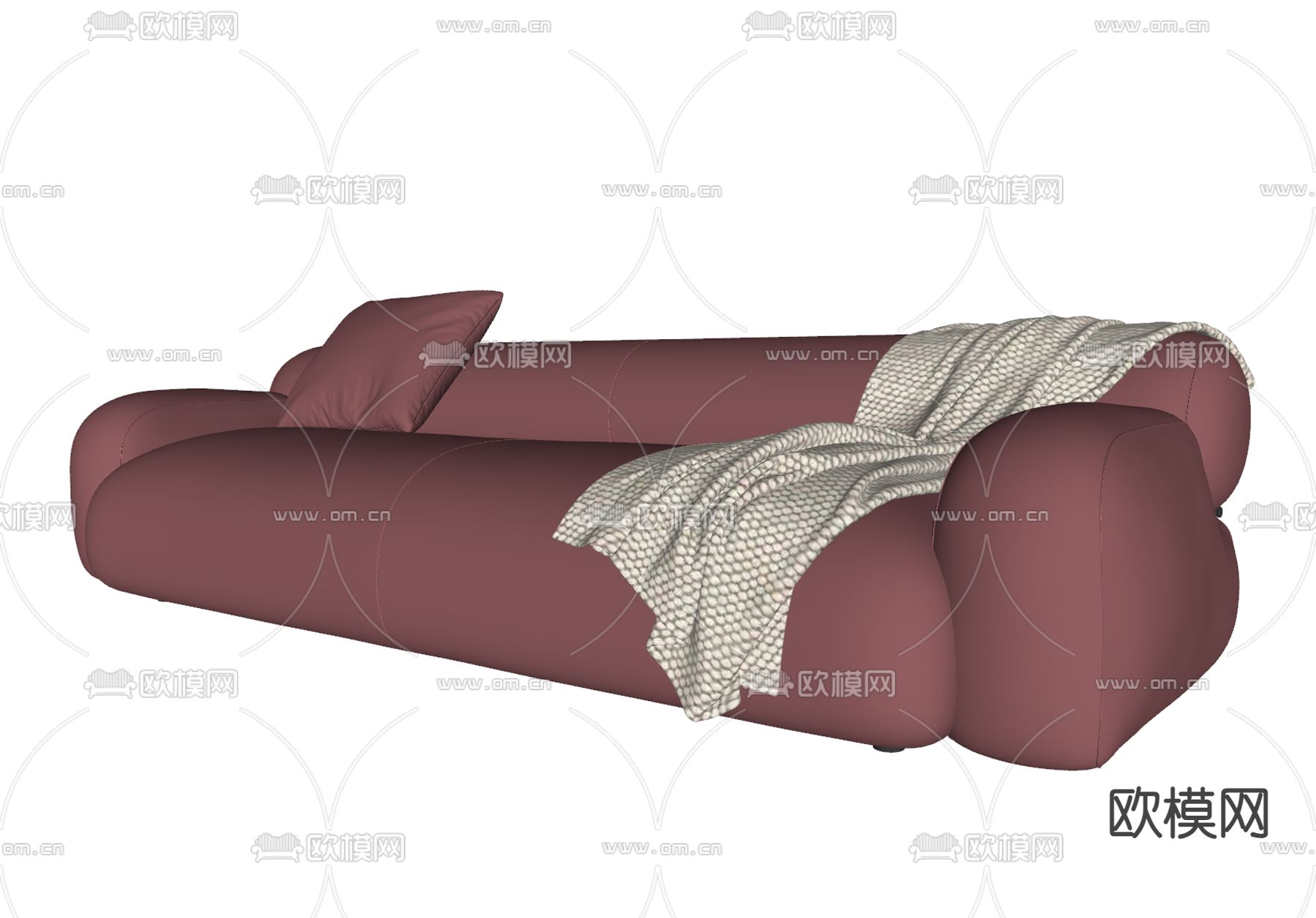 Minotti 多人沙发su模型下载（渲染图1）