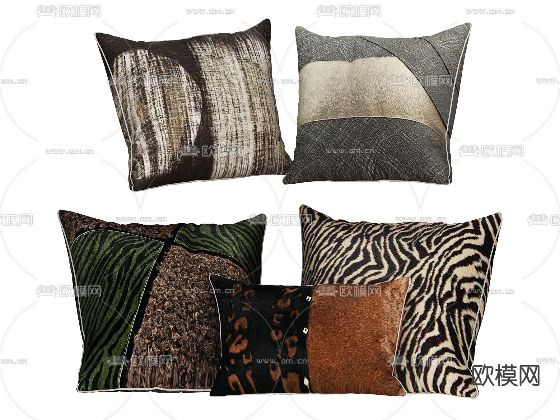 轻奢抱枕 靠枕 枕头3d模型下载