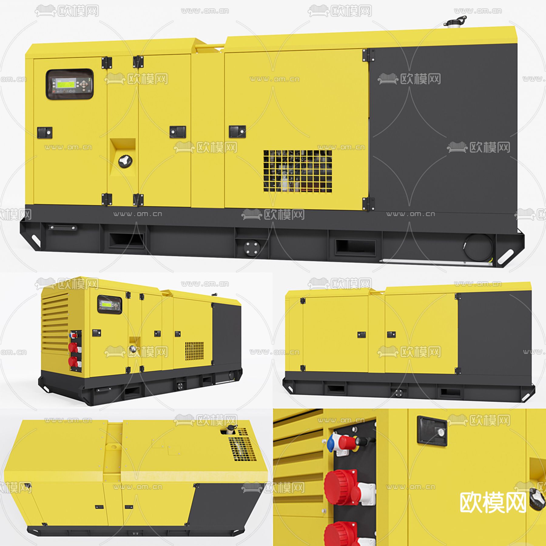 工业设备 高压电箱3d模型下载
