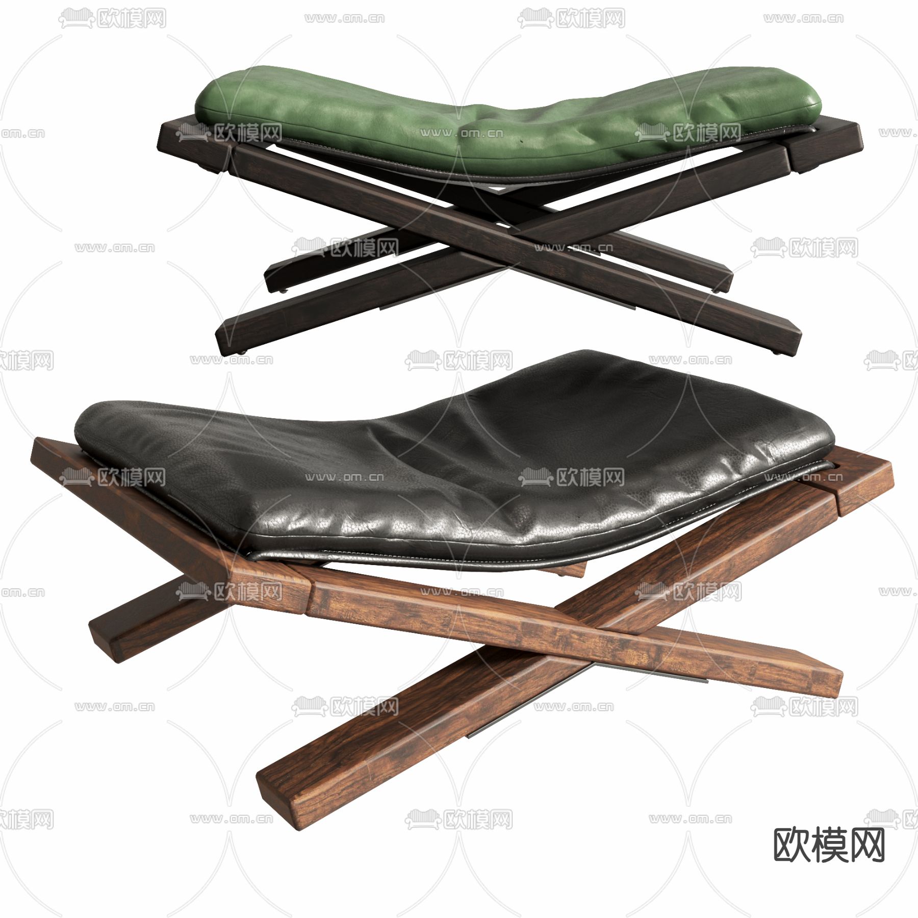 户外椅 折叠椅 皮革凳 脚踏3d模型下载