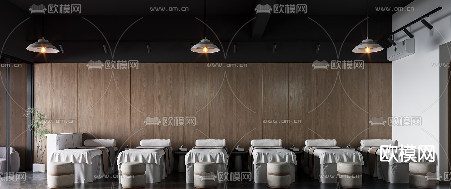 SPA护理房 推拿房 美容院3d模型下载（渲染图4）