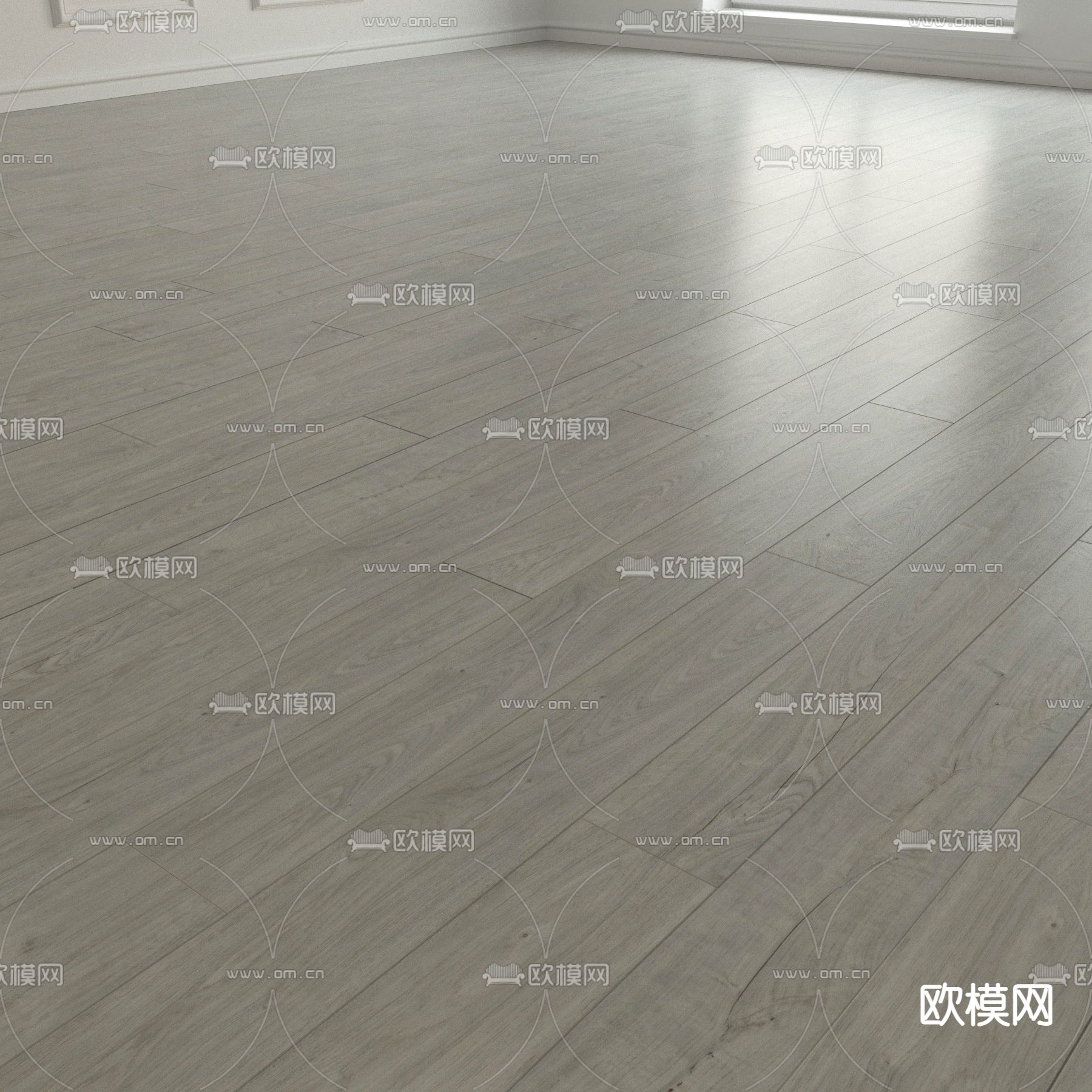 现代木地板3d模型下载（渲染图3）