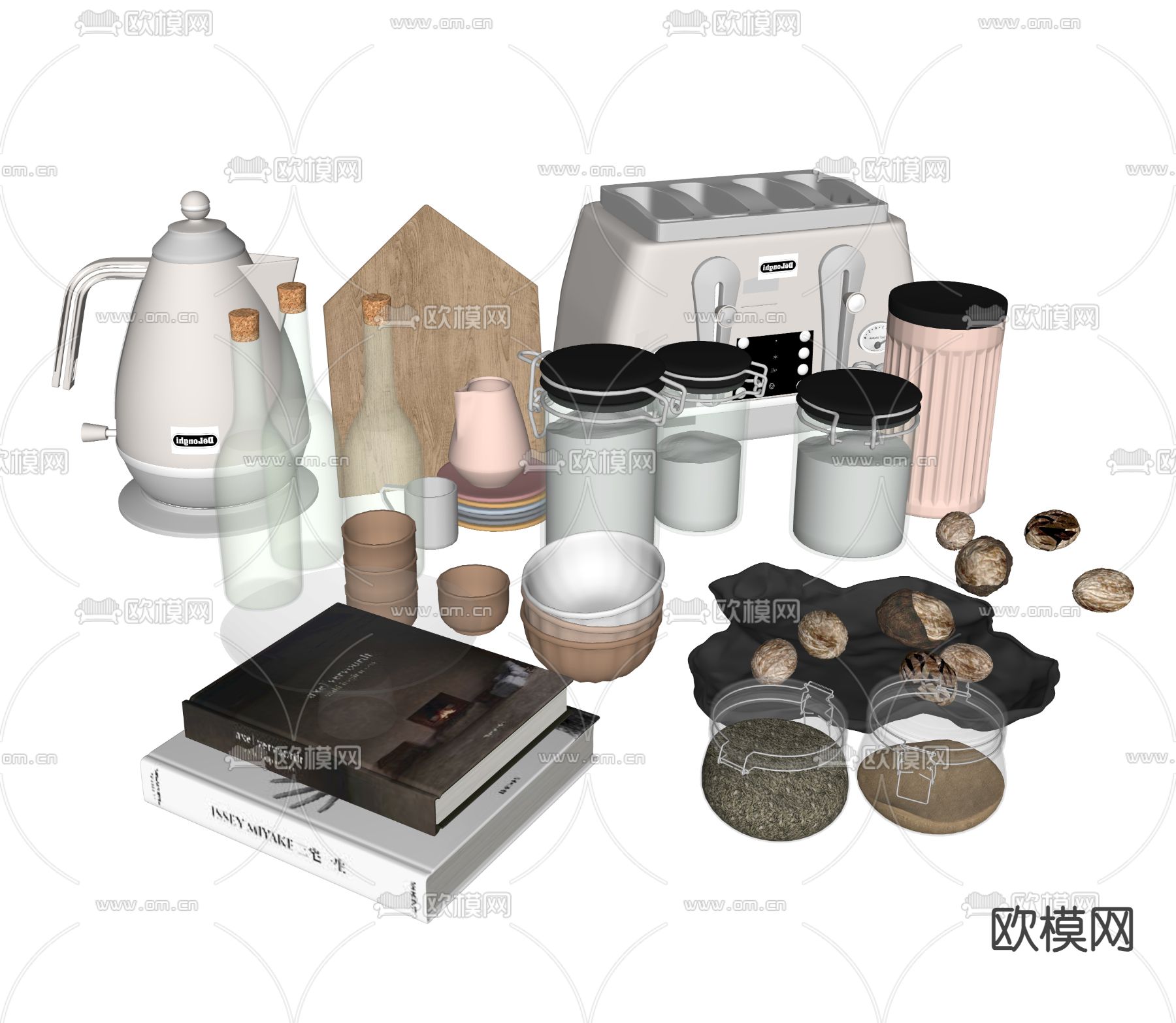 厨房用品 调味料 面包机su模型下载（渲染图1）