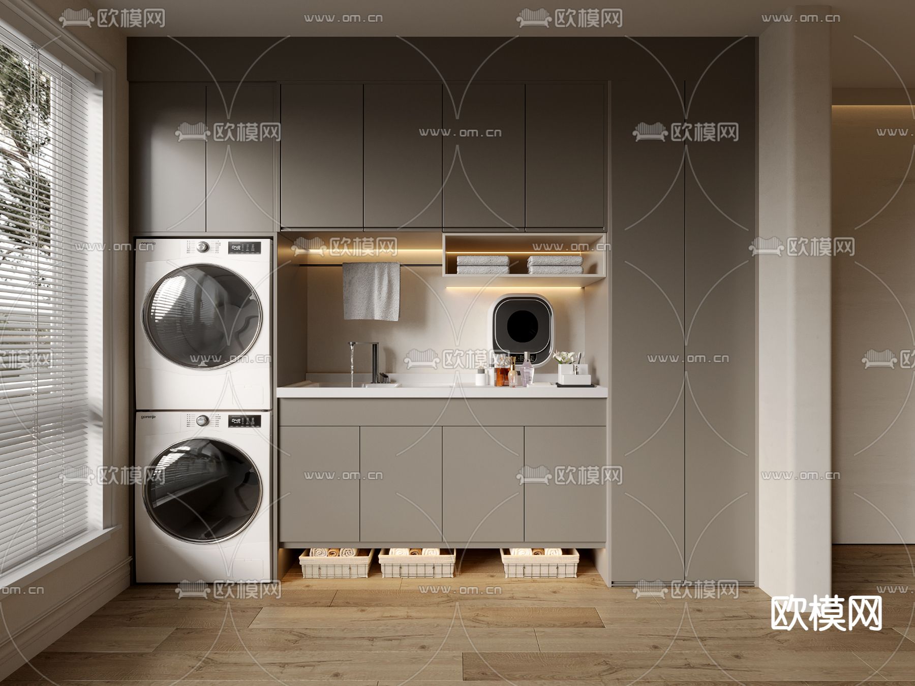 阳台柜 洗衣机柜 浴室柜3d模型下载