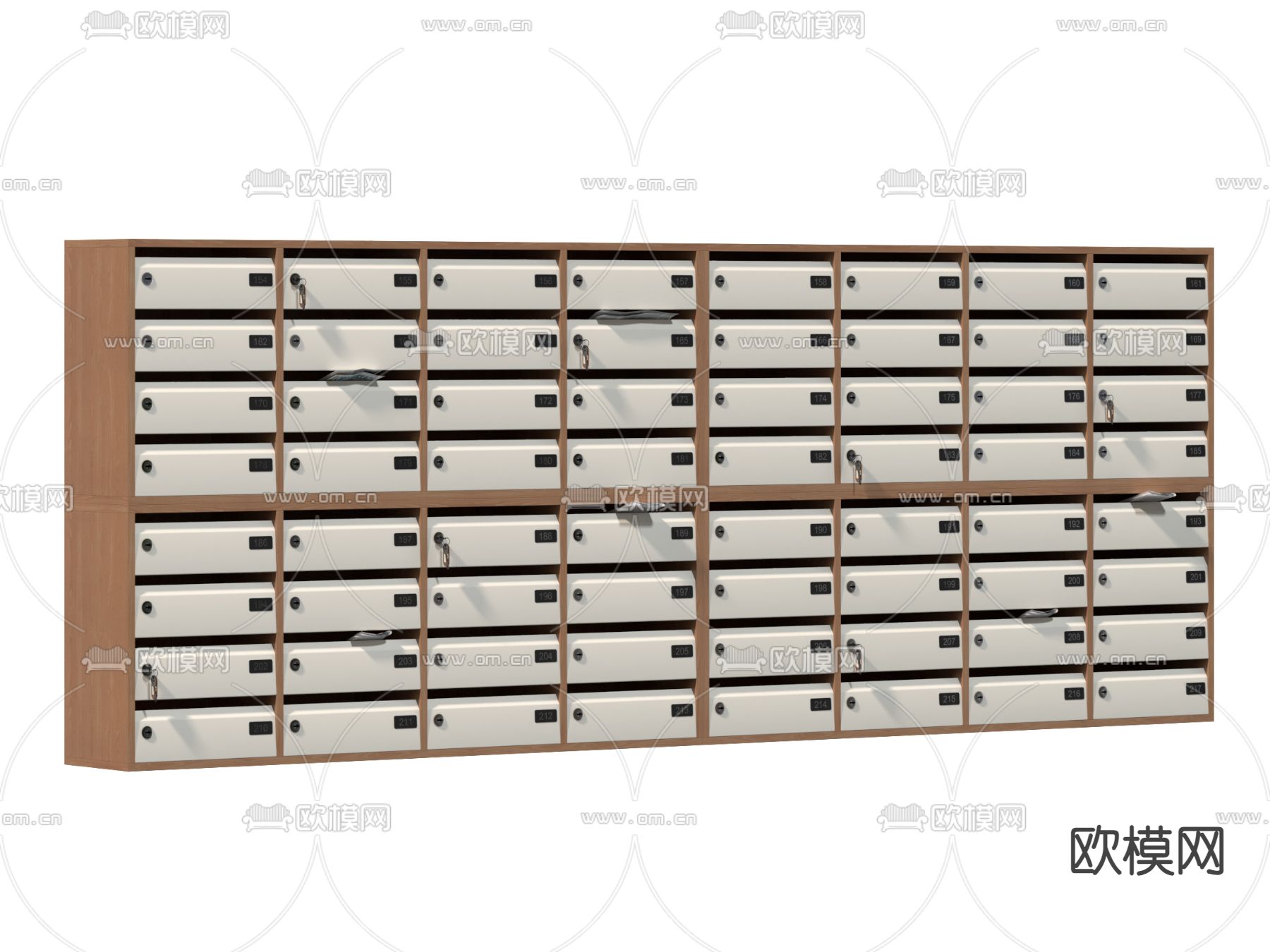 储物柜 快递柜 信箱3d模型下载