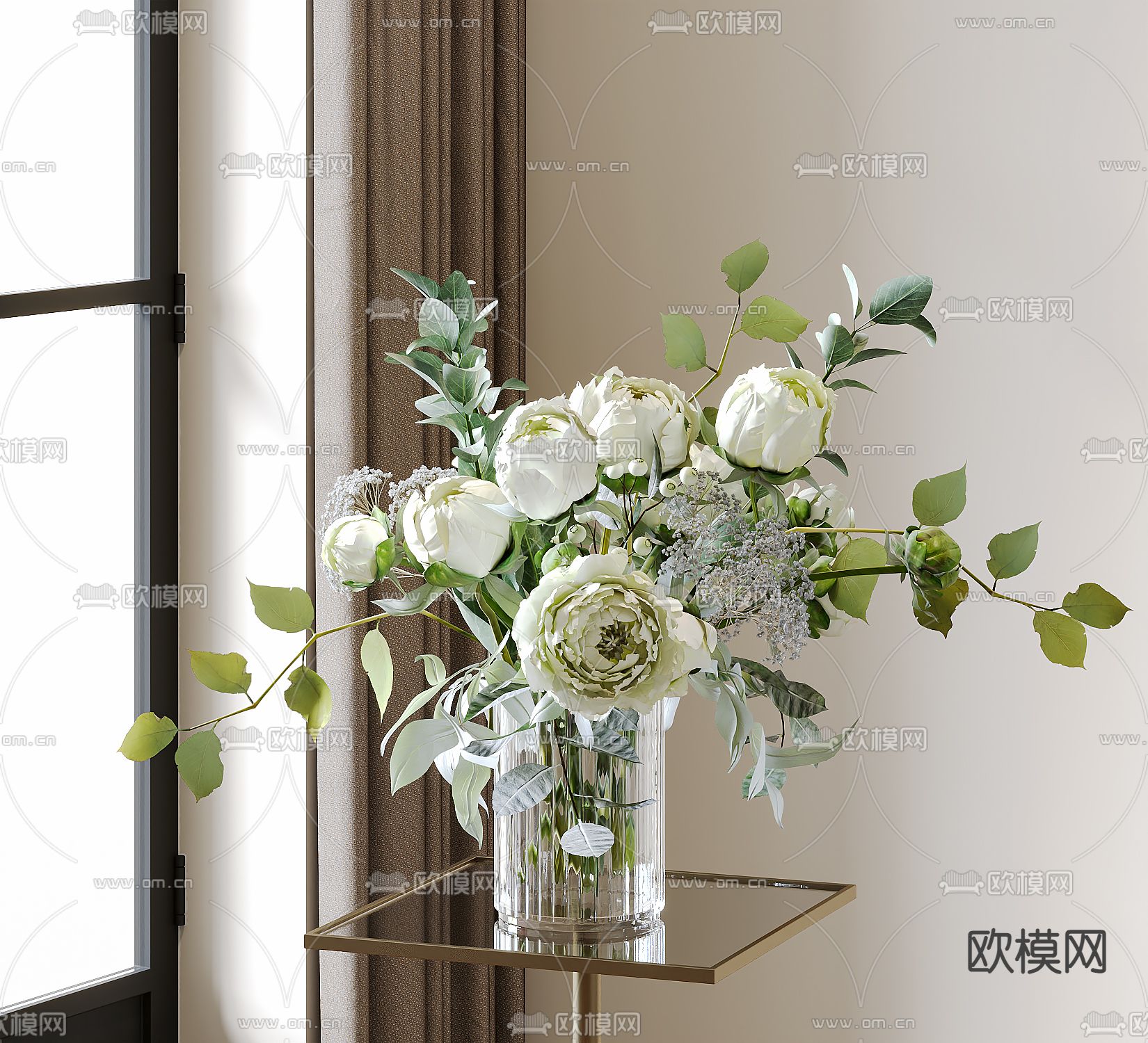 现代花瓶 花艺su模型