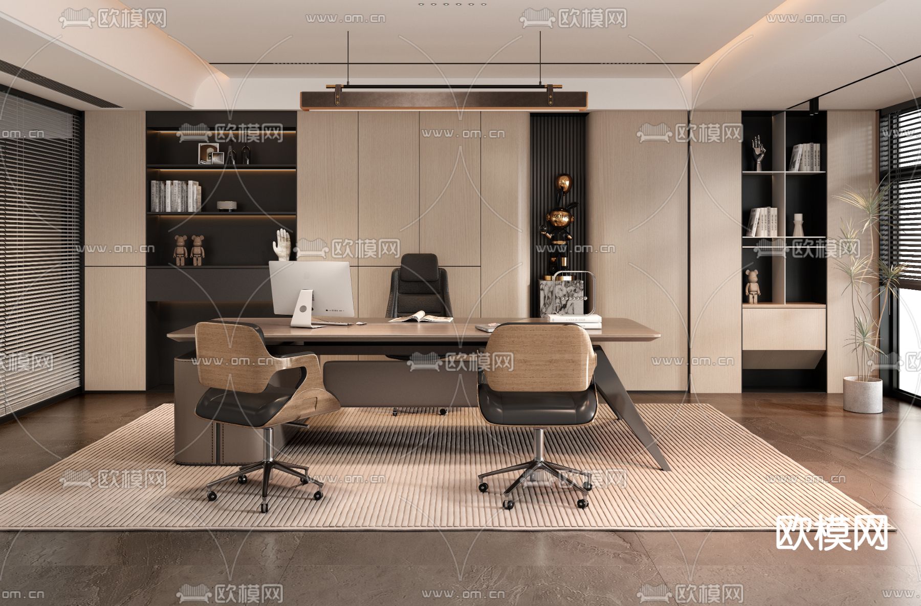 总经理室 董事长室3d模型下载