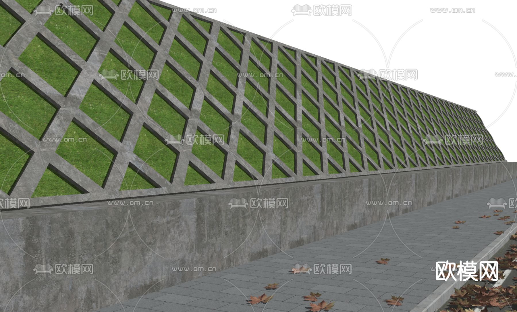 铰接式护坡 三角铰接式护坡su模型