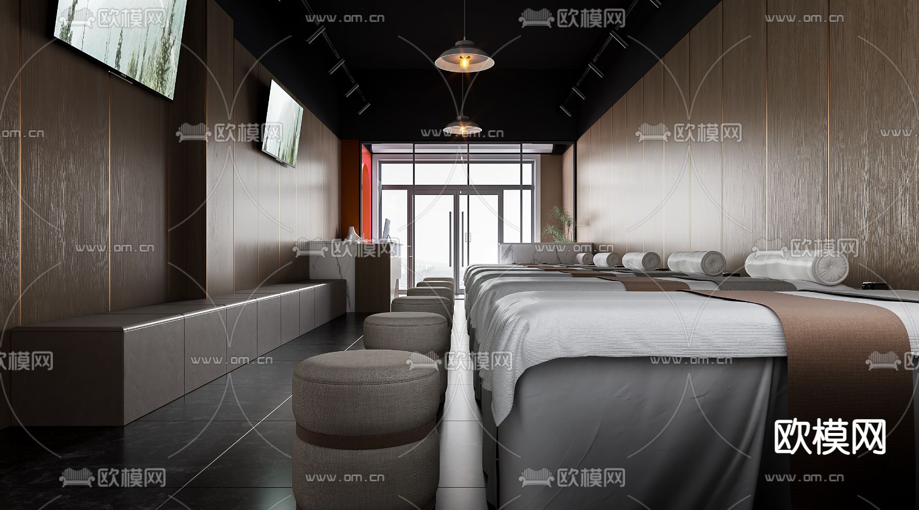 SPA护理房 推拿房 美容院3d模型下载（渲染图3）