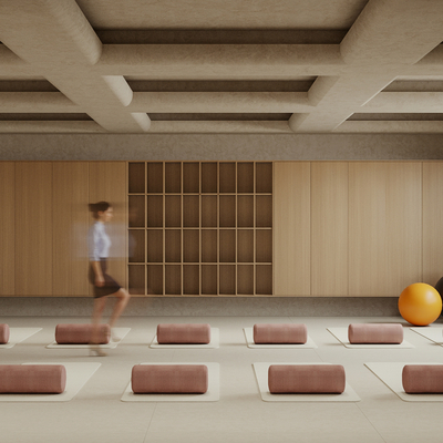  现代瑜伽室su模型 